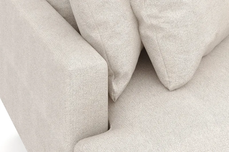 Menard 3-sits Högervänd L-formad Divansoffa i Tyg - Beige - Möbler - Soffa - Divansoffa & schäslongsoffa - 4 sits soffa med divan