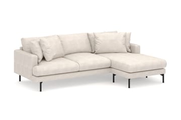 Menard 3-sits Högervänd L-formad Divansoffa i Tyg - Beige - Möbler - Soffa - Divansoffa & schäslongsoffa - 4 sits soffa med divan