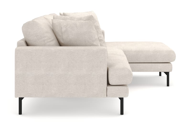 Menard 3-sits Högervänd L-formad Divansoffa i Tyg - Beige - Möbler - Soffa - Divansoffa & schäslongsoffa - 4 sits soffa med divan
