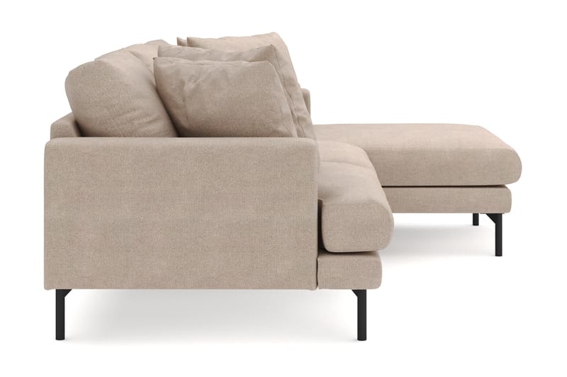 Menard 3-sits Högervänd L-formad Divansoffa i Tyg - Beige - Möbler - Soffa - Divansoffa & schäslongsoffa - 4 sits soffa med divan