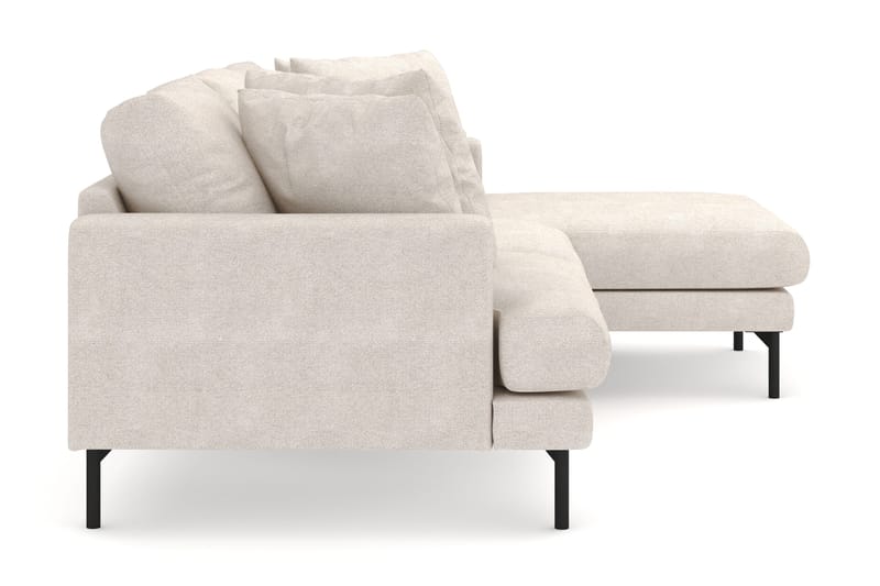 Menard 3-sits Högervänd L-formad Divansoffa i Tyg - Beige - Möbler - Soffa - Divansoffa & schäslongsoffa - 4 sits soffa med divan