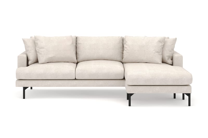 Menard 3-sits Högervänd L-formad Divansoffa i Tyg - Beige - Möbler - Soffa - Divansoffa & schäslongsoffa - 4 sits soffa med divan
