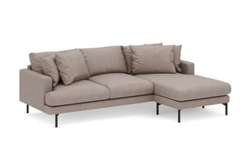 Menard 3-sits Högervänd L-formad Divansoffa i Tyg - Brun - Möbler - Soffa - Divansoffa & schäslongsoffa - 3 sits soffa med divan