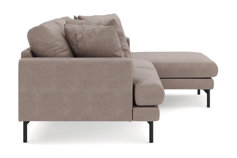 Menard 3-sits Högervänd L-formad Divansoffa i Tyg - Brun - Möbler - Soffa - Divansoffa & schäslongsoffa - 3 sits soffa med divan