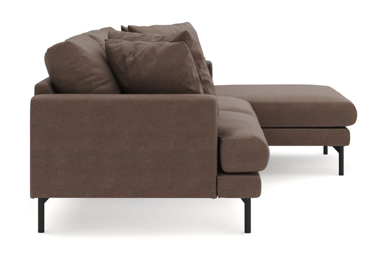 Menard 3-sits Högervänd L-formad Divansoffa i Tyg - Brun - Möbler - Soffa - Divansoffa & schäslongsoffa - 3 sits soffa med divan