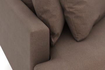 Menard 3-sits Högervänd L-formad Divansoffa i Tyg - Brun - Möbler - Soffa - Divansoffa & schäslongsoffa - 3 sits soffa med divan