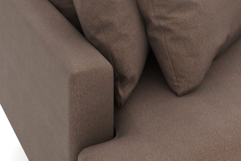Menard 3-sits Högervänd L-formad Divansoffa i Tyg - Brun - Möbler - Soffa - Divansoffa & schäslongsoffa - 3 sits soffa med divan