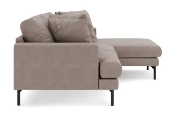 Menard 3-sits Högervänd L-formad Divansoffa i Tyg - Brun - Möbler - Soffa - Divansoffa & schäslongsoffa - 3 sits soffa med divan