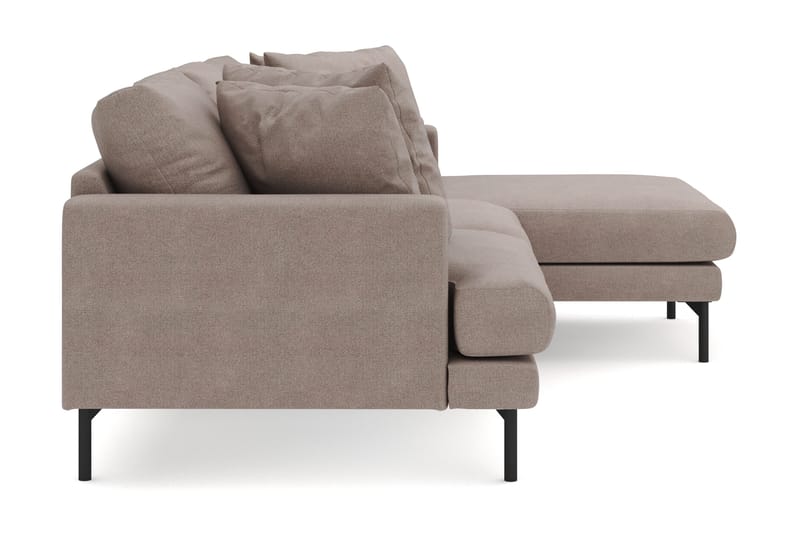 Menard 3-sits Högervänd L-formad Divansoffa i Tyg - Brun - Möbler - Soffa - Divansoffa & schäslongsoffa - 3 sits soffa med divan
