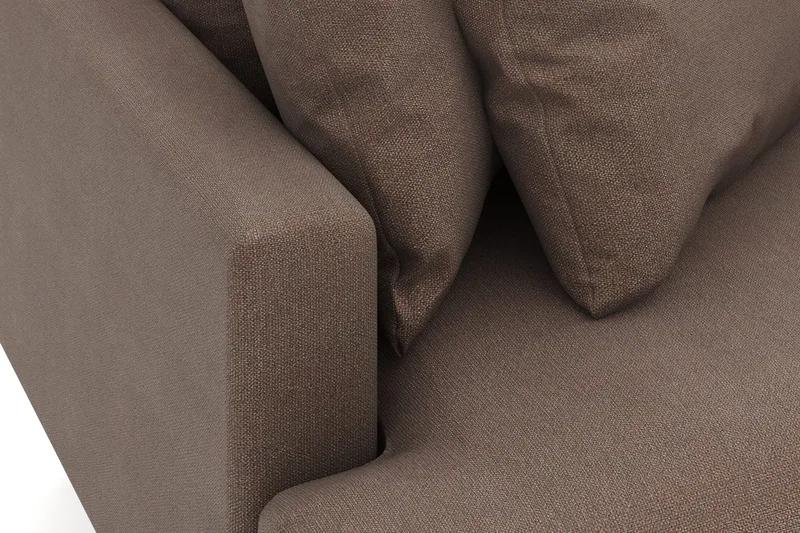 Menard 3-sits Högervänd L-formad Divansoffa i Tyg - Brun - Möbler - Soffa - Divansoffa & schäslongsoffa - 3 sits soffa med divan