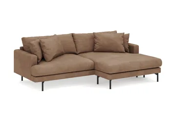 Menard 4-sits Högervänd L-formad Divansoffa i Manchester - Brun - Möbler - Soffa - Divansoffa & schäslongsoffa - 4 sits soffa med divan