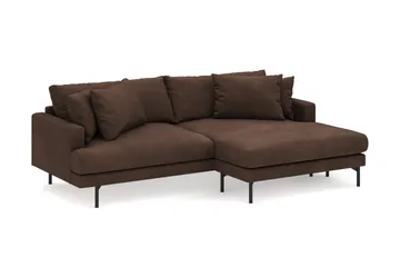 Menard 4-sits Högervänd L-formad Divansoffa i Manchester - Brun - Möbler - Soffa - Divansoffa & schäslongsoffa - 4 sits soffa med divan