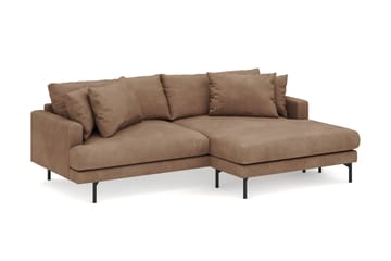Menard 4-sits Högervänd L-formad Divansoffa i Manchester - Brun - Möbler - Soffa - Divansoffa & schäslongsoffa - 4 sits soffa med divan