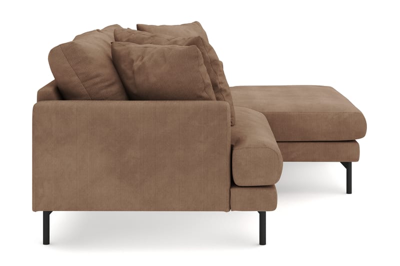 Menard 4-sits Högervänd L-formad Divansoffa i Manchester - Brun - Möbler - Soffa - Divansoffa & schäslongsoffa - 4 sits soffa med divan