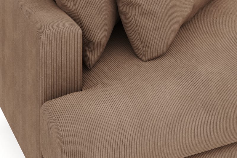 Menard 4-sits Högervänd L-formad Divansoffa i Manchester - Brun - Möbler - Soffa - Divansoffa & schäslongsoffa - 4 sits soffa med divan