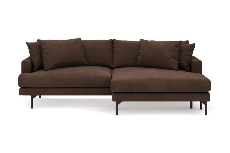 Menard 4-sits Högervänd L-formad Divansoffa i Manchester - Brun - Möbler - Soffa - Divansoffa & schäslongsoffa - 4 sits soffa med divan