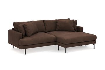 Menard 4-sits Högervänd L-formad Divansoffa i Manchester - Brun - Möbler - Soffa - Divansoffa & schäslongsoffa - 4 sits soffa med divan