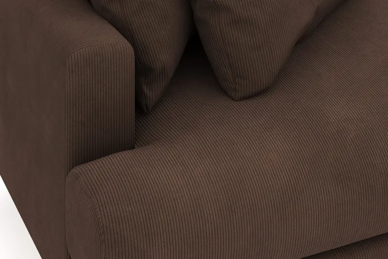 Menard 4-sits Högervänd L-formad Divansoffa i Manchester - Brun - Möbler - Soffa - Divansoffa & schäslongsoffa - 4 sits soffa med divan