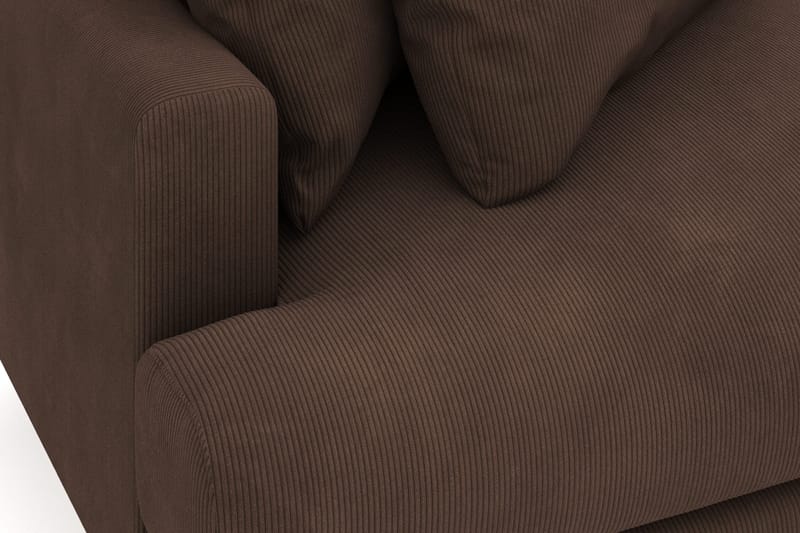 Menard 4-sits Högervänd L-formad Divansoffa i Manchester - Brun - Möbler - Soffa - Divansoffa & schäslongsoffa - 4 sits soffa med divan