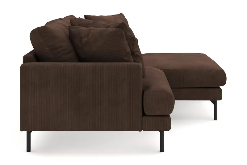Menard 4-sits Högervänd L-formad Divansoffa i Manchester - Brun - Möbler - Soffa - Divansoffa & schäslongsoffa - 4 sits soffa med divan