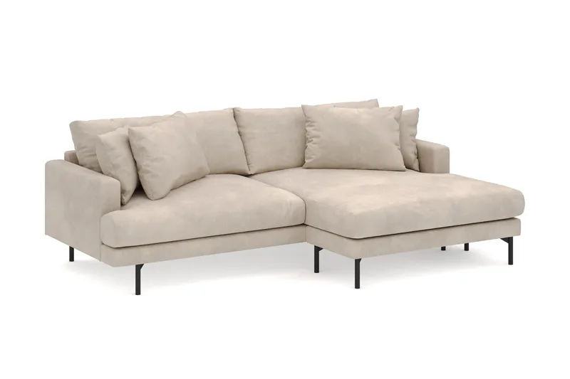 Menard 4-sits Högervänd L-formad Divansoffa i Manchester - Greige - Möbler - Soffa - Divansoffa & schäslongsoffa - 4 sits soffa med divan