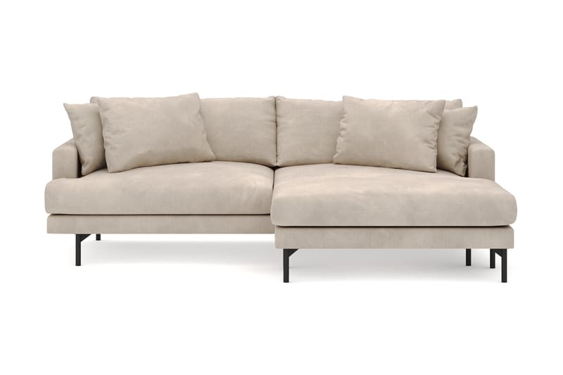 Menard 4-sits Högervänd L-formad Divansoffa i Manchester - Greige - Möbler - Soffa - Divansoffa & schäslongsoffa - 4 sits soffa med divan