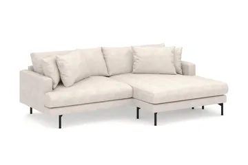 Menard 4-sits Högervänd L-formad Divansoffa i Tyg - Beige - Möbler - Soffa - Divansoffa & schäslongsoffa - 4 sits soffa med divan