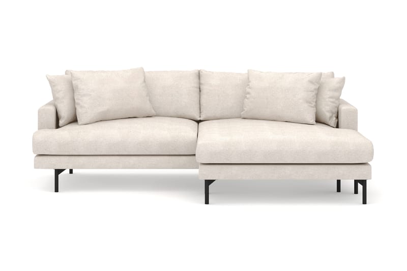 Menard 4-sits Högervänd L-formad Divansoffa i Tyg - Beige - Möbler - Soffa - Divansoffa & schäslongsoffa - 4 sits soffa med divan