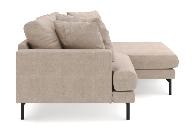 Menard 4-sits Högervänd L-formad Divansoffa i Tyg - Beige - Möbler - Soffa - Divansoffa & schäslongsoffa - 4 sits soffa med divan