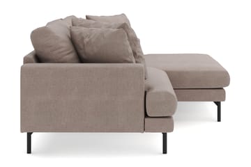 Menard 4-sits Högervänd L-formad Divansoffa i Tyg - Brun - Möbler - Soffa - Divansoffa & schäslongsoffa - 4 sits soffa med divan