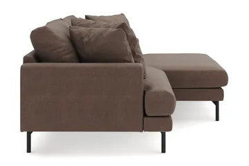 Menard 4-sits Högervänd L-formad Divansoffa i Tyg - Brun - Möbler - Soffa - Divansoffa & schäslongsoffa - 4 sits soffa med divan