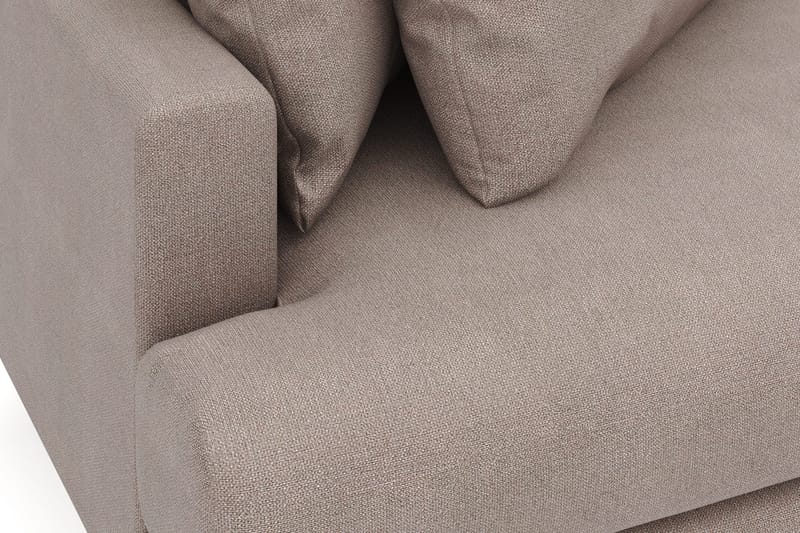 Menard 4-sits Högervänd L-formad Divansoffa i Tyg - Brun - Möbler - Soffa - Divansoffa & schäslongsoffa - 4 sits soffa med divan