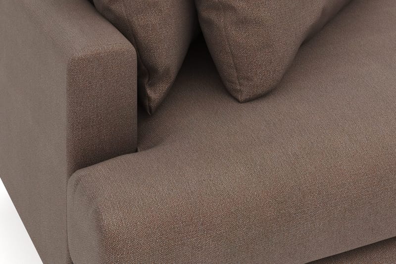 Menard 4-sits Högervänd L-formad Divansoffa i Tyg - Brun - Möbler - Soffa - Divansoffa & schäslongsoffa - 4 sits soffa med divan
