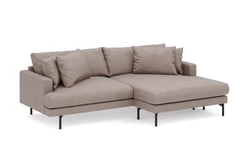 Menard 4-sits Högervänd L-formad Divansoffa i Tyg - Brun - Möbler - Soffa - Divansoffa & schäslongsoffa - 4 sits soffa med divan