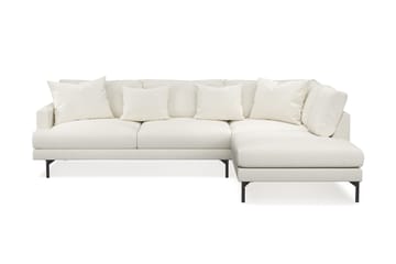 Menard 4-sits Högervänd L-formad Djup Schäslongsoffa i Bouclé - Vit - Möbler - Soffa - Divansoffa & schäslongsoffa - 4 sits soffa med divan