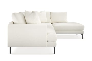 Menard 4-sits Högervänd L-formad Djup Schäslongsoffa i Bouclé - Vit - Möbler - Soffa - Divansoffa & schäslongsoffa - 4 sits soffa med divan