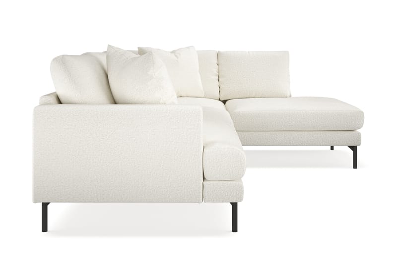 Menard 4-sits Högervänd L-formad Djup Schäslongsoffa i Bouclé - Vit - Möbler - Soffa - Divansoffa & schäslongsoffa - 4 sits soffa med divan
