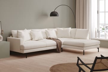 Menard 4-sits Högervänd L-formad Djup Schäslongsoffa i Bouclé - Vit - Möbler - Soffa - Divansoffa & schäslongsoffa - 4 sits soffa med divan