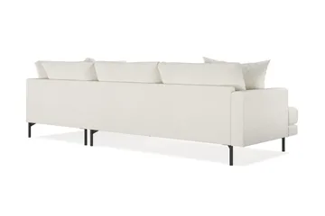 Menard 4-sits Högervänd L-formad Djup Schäslongsoffa i Bouclé - Vit - Möbler - Soffa - Divansoffa & schäslongsoffa - 4 sits soffa med divan