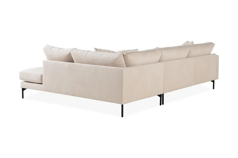 Menard 4-sits Högervänd L-formad Djup Schäslongsoffa i Manchester - Beige - Möbler - Soffa - Divansoffa & schäslongsoffa - 4 sits soffa med divan