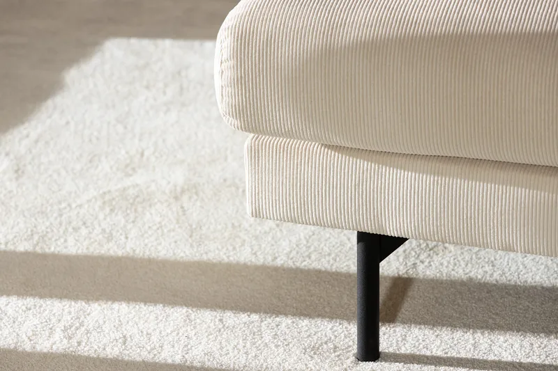 Menard 4-sits Högervänd L-formad Djup Schäslongsoffa i Manchester - Beige - Möbler - Soffa - Divansoffa & schäslongsoffa - 4 sits soffa med divan