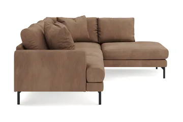 Menard 4-sits Högervänd L-formad Djup Schäslongsoffa i Manchester - Brun - Möbler - Soffa - Divansoffa & schäslongsoffa - 4 sits soffa med divan