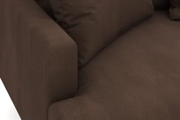 Menard 4-sits Högervänd L-formad Djup Schäslongsoffa i Manchester - Brun - Möbler - Soffa - Divansoffa & schäslongsoffa - 4 sits soffa med divan