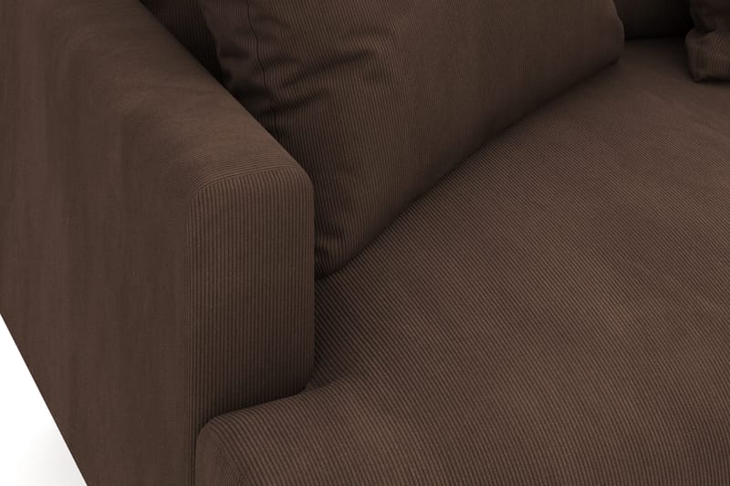 Menard 4-sits Högervänd L-formad Djup Schäslongsoffa i Manchester - Brun - Möbler - Soffa - Divansoffa & schäslongsoffa - 4 sits soffa med divan