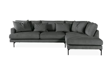 Menard 4-sits Högervänd L-formad Djup Schäslongsoffa i Manchester - Grå - Möbler - Soffa - Divansoffa & schäslongsoffa - 4 sits soffa med divan