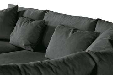 Menard 4-sits Högervänd L-formad Djup Schäslongsoffa i Manchester - Grå - Möbler - Soffa - Divansoffa & schäslongsoffa - 4 sits soffa med divan