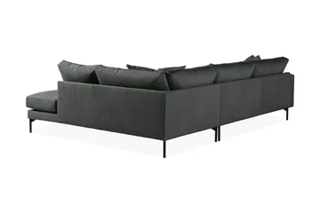 Menard 4-sits Högervänd L-formad Djup Schäslongsoffa i Manchester - Grå - Möbler - Soffa - Divansoffa & schäslongsoffa - 4 sits soffa med divan