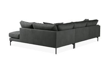Menard 4-sits Högervänd L-formad Djup Schäslongsoffa i Manchester - Grå - Möbler - Soffa - Divansoffa & schäslongsoffa - 4 sits soffa med divan