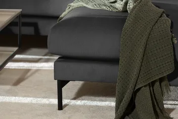 Menard 4-sits Högervänd L-formad Djup Schäslongsoffa i Manchester - Grå - Möbler - Soffa - Divansoffa & schäslongsoffa - 4 sits soffa med divan