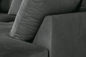 Menard 4-sits Högervänd L-formad Djup Schäslongsoffa i Manchester - Grå - Möbler - Soffa - Divansoffa & schäslongsoffa - 4 sits soffa med divan